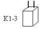 Щетка ЭГ 25х25х50 L125, К1-3, ЭГ14