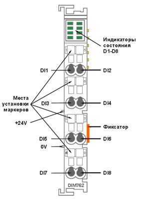 Восьмиканальный модуль дискретного ввода DIM762