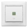 Кнопка Valena 10А 12В подсветка,символ звонка, алюминий | арт. 770115 | Legrand