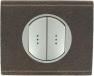 Клавиши двойного выключателя Celiane с подсветкой, Титан | арт. 68304 | Legrand