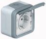 Розетка монтажная накладная Plexo IP55 3К+З 32А 400В,моноблок, Серый | арт 55875