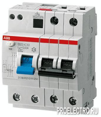 Автоматический выключатель дифф.тока 2п DS202 AC-C32/0,03 | ELC2CSR252001R1324