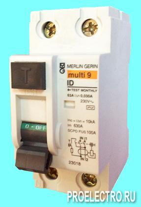 Диффеpенциальный выключатель нагрузки (УЗО) ID 2П 100A 300МА | арт. 23034