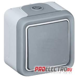 Механизм кнопочного выключателя Plexo IP55 10A Н.О. контакт, серый | арт. 69540