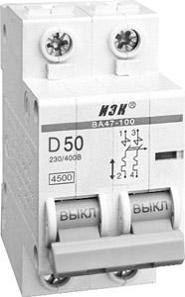 Автоматический выключатель ВА47-100 2Р 25А 10кА х-ка D ИЭК | арт. MVA40-2-025-D