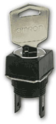 Селекторный переключатель A165K с поворотным ключом под отверстие диаметра 16 мм