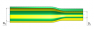 Тонкостенная жёлто-зелёная термоусаживаемая трубка ТУТнг-Ж/З