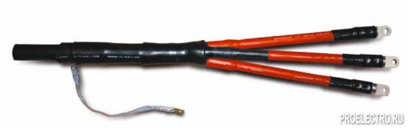 Муфты концевые для трехжильного кабеля с изоляцией из сшитого полиэтилена на напр. 10 кВ
