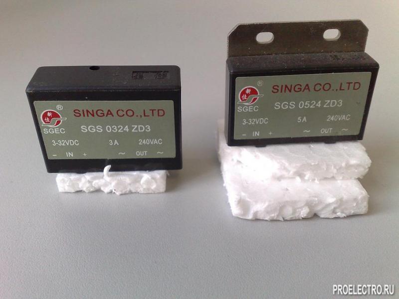 Реле твердотельное 1 фазное компактное SGS0524ZD3 (SGS 0524 ZD3) 5A, 240V