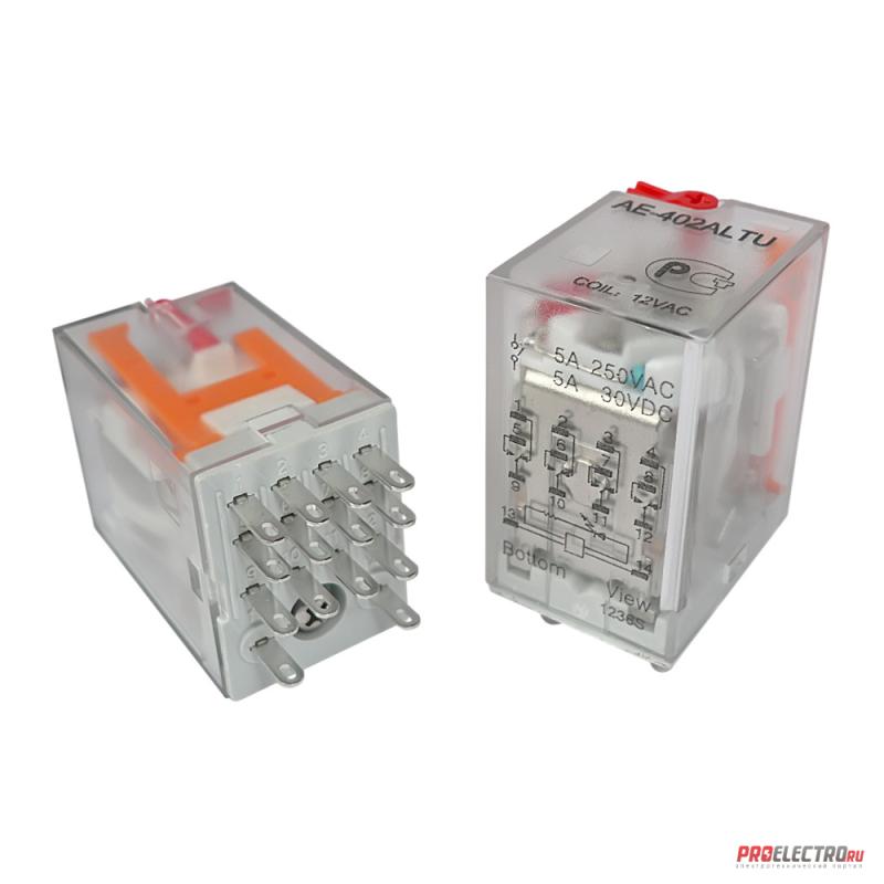 AE-402ALTU Промежуточное реле Амитрон, 6А, 4С, 12VAC аналог 553480120030 Finder