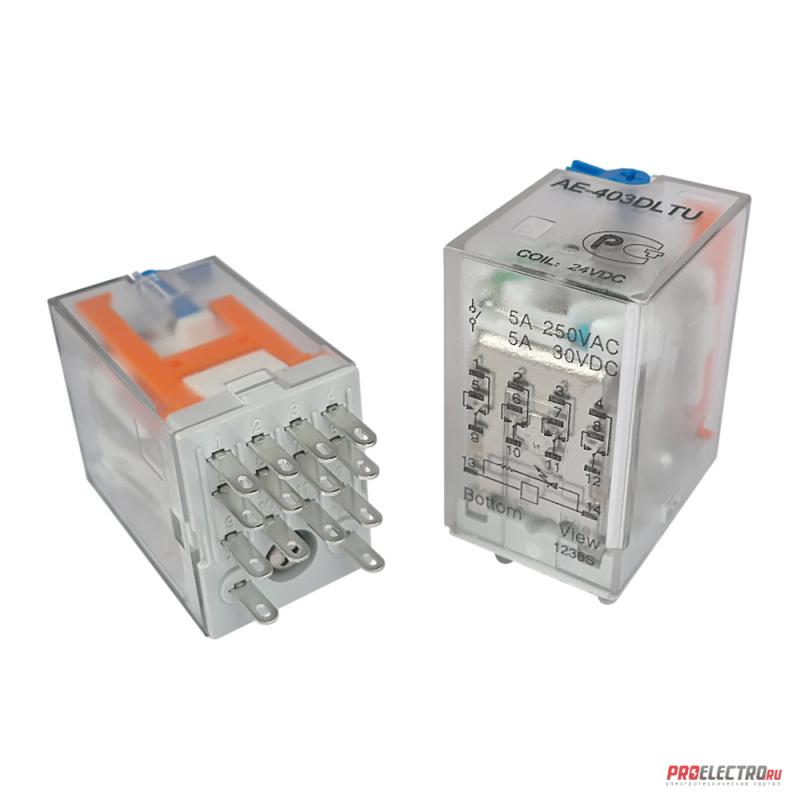 AE-403DLTU Промежуточное реле, 6А, 4С, 24VDC аналог R4-2014-23-1024-WT Relpol