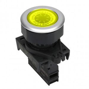 L3RF-L3YD Круглая плоская сигнальная лампа, 12-24VAC/VDC, желтая, A5550009729
