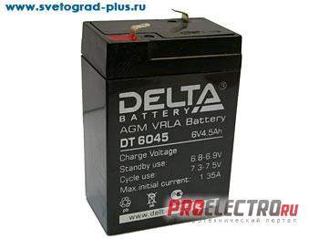АКБ Delta DT 6045 - свинцово-кислотный герметичный необслуживаемый аккумулятор