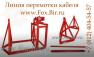 Линия перемотки кабеля с 25 барабана на барабан