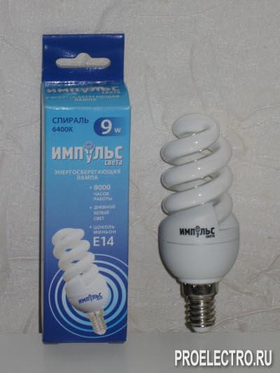 энергосберегающая лампа Mini-Spiral 9W