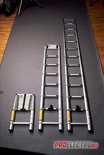 Телескопические алюминиевые лестницы