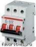 Рубильник (выключатель нагрузки) ABB Е203 r 3р 16A рычаг красный