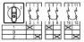 Переключатель ABB кулачковый реверсивный OMU3PBR 3-позиционный 1-0-2 трехуровневый 10 А