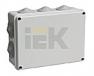 Коробка ИЭК КМ41244 распаячная для о/п 190х140х70мм IP55 (RAL7035, 10 гермовводов)