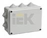 Коробка ИЭК КМ41241 распаячная для о/п 150х110х70мм IP44 (RAL7035, 10 гермовводов)