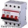 Рубильник (выключатель нагрузки) ABB Е204 r 4р 16A рычаг красный