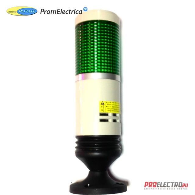 PRPB-102 G Светосигнальная колонна со звонком, цвет зеленый, 24VDC <strong>Autonics</strong>