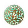 Floral Bois Naturel/Turquoise O80cm Suspension Bois Naturel/Turquoise O80cm - FLORAL David Trubr