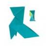 LEONIE Turquoise/anis Lampe Turquoise/anis - ORIGAMI LEONIE Nathalie Be