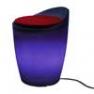174606+1780216 Tabouret Outdoor Bleu + Coussin Rouge/Orange - OTTO Authentics
