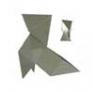 LEONIE Flanelle/blanc Lampe Flanelle/blanc - ORIGAMI LEONIE Nathalie Be