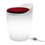 174500+1780216 Tabouret indoor Blanc + Coussin Rouge/Orange - OTTO Authentics