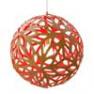 Floral Bois Naturel/Rouge O100cm Suspension Bois Naturel/Rouge O100cm - FLORAL David Trubridge