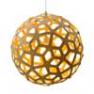 Coral Bois Naturel/Jaune O100cm Suspension Bois Naturel/Jaune O100cm - CORAL David Trubridge