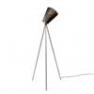 Oslo Wood Black shade metallic feet Lampadaire Chrome/Noir - OSLO WOOD Northern Lighting