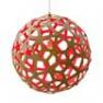 Coral Bois Naturel/Rouge O100cm Suspension Bois Naturel/Rouge O100cm - CORAL David Trubridge