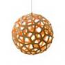 Coral Bois Naturel/Orange O60cm Suspension Bois Naturel/Orange O60cm - CORAL David Trubridge