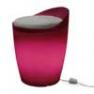 174543+1780461 Tabouret Indoor Rose + Coussin Gris/Noir - OTTO Authentics