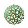 Coral Bois Naturel/Turquoise O80cm Suspension Bois Naturel/Turquoise O80cm - CORAL David Trubrid