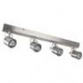 88090 Alu brosse Barre 4 Spots Aluminium - LOFT Corep