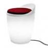 174600+1780216 Tabouret Outdoor Blanc + Coussin Rouge/Orange - OTTO Authentics