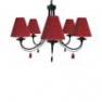 0118349 Lustre 5 lumiere Noir/Rouge - FRAMBOISE Seynave
