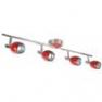 88156 rouge Barre 4 Spots Rouge - FIFTIES Corep