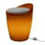 174516+1780461 Tabouret indoor Orange + Coussin Gris/Noir - OTTO Authentics