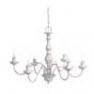 32461 B Lustre 6 Branches Blanc - CHARLES Sampa Helios