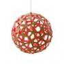 Coral Bois Naturel/Rouge O60cm Suspension Bois Naturel/Rouge O60cm - CORAL David Trubridge