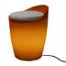 174616+1780461 Tabouret Outdoor Orange + Coussin Gris/Noir - OTTO Authentics