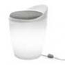 174500 + 1780461 Tabouret indoor Blanc + Coussin Gris/Noir - OTTO Authentics