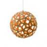 Coral Bois Naturel/Orange O40cm Suspension Bois Naturel/Orange O40cm - CORAL David Trubridge