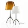 Foscarini 026011 50 D настольная лампа LUMIERE 05 большой светильник с диммером черный хром/слон