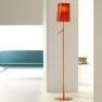 221004 53 Foscarini Торшер Birdie, D 30см, Н 29/150см, 1x150W E27, оранжевый поликарбонат и мета